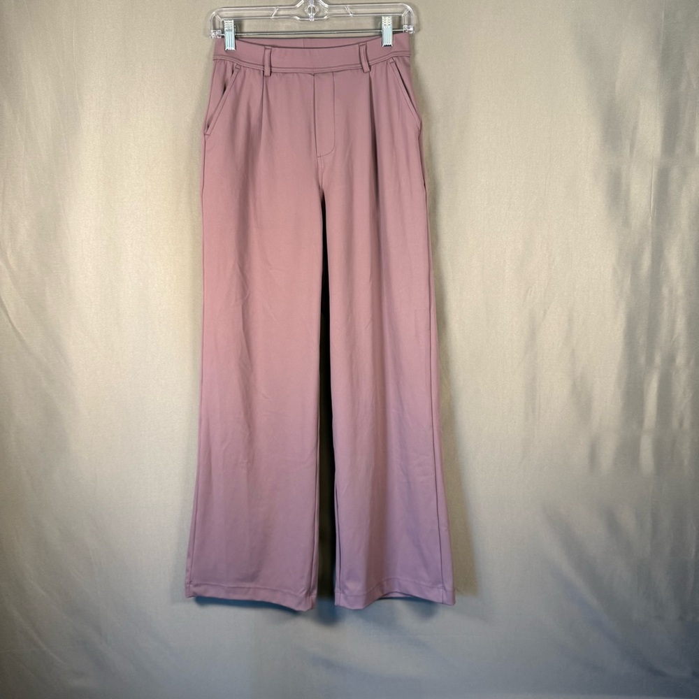 Halara Flex DayStretch High Waisted Pocket Work Flare Pants Purple Sandalwood XS